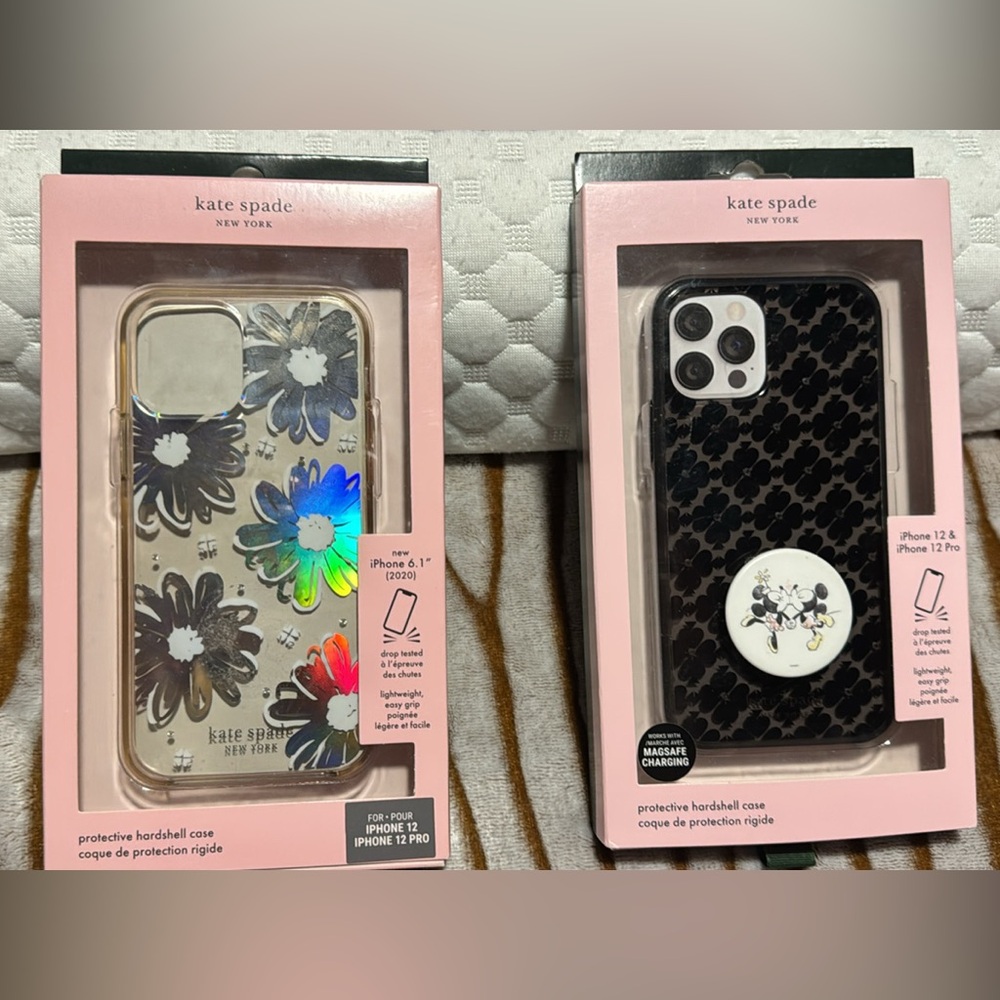 kate spade Black and Silver Protective Phone Case - iPhone 12 / 12 Pro